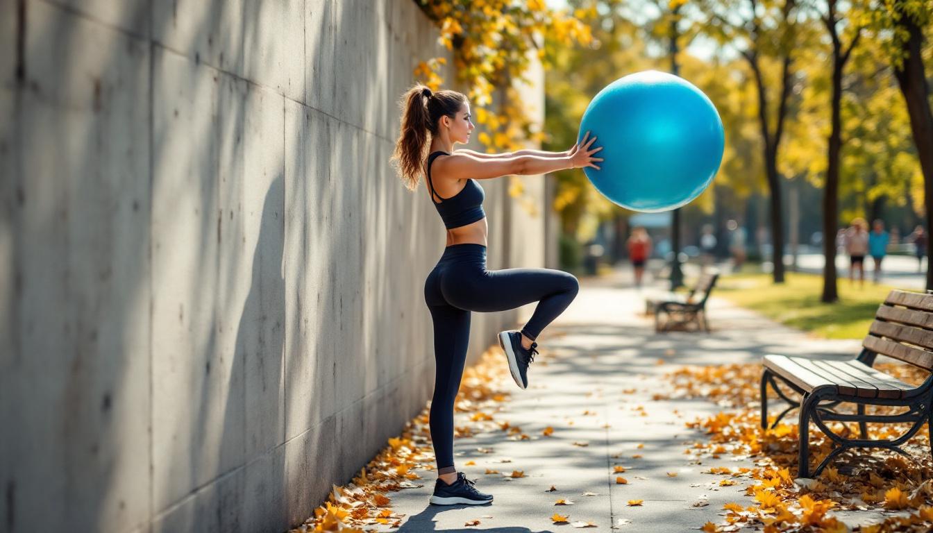 versterk je hele lichaam in slechts 5 minuten per dag met deze eenvoudige oefening, waarbij je alleen een bal en een muur nodig hebt.